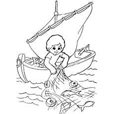 230x230 Fisherman Coloring Pages For Your Kids