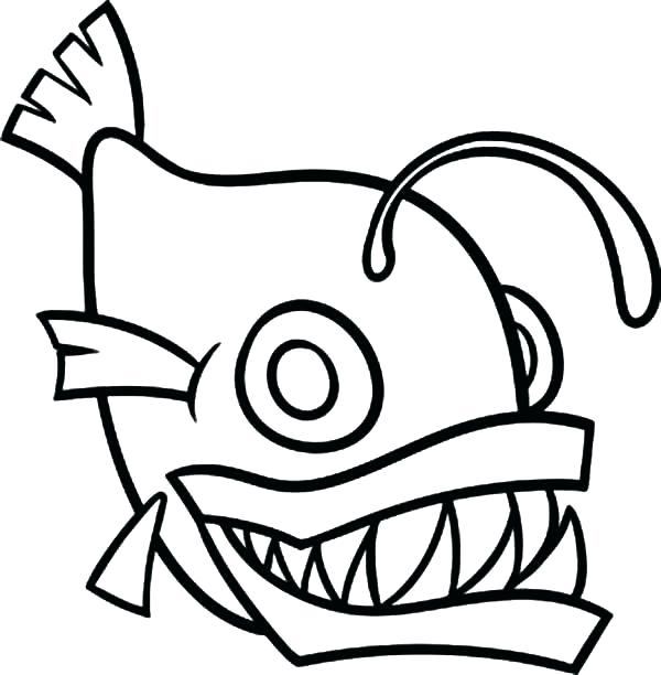 600x612 Coloring Page Of Fish Fish Coloring Pages Outline Of Fish To Color