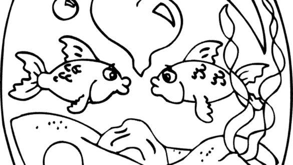 585x329 Fish Tank Coloring Page Coloring Book Fish Tank