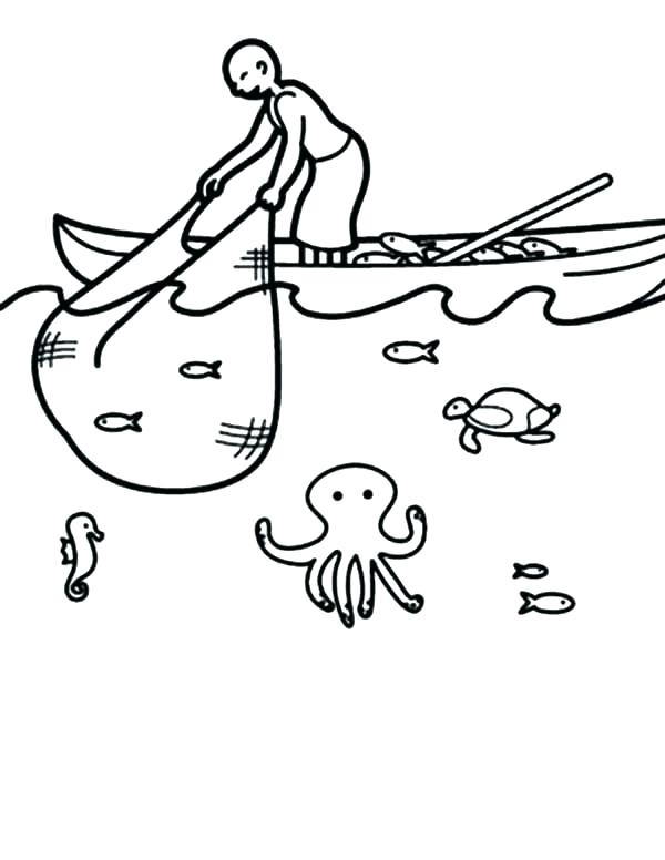 600x776 Fish Tank Coloring Page Coloring Page Of Fish Fishing Boat
