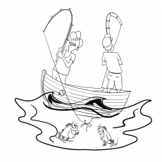 230x230 Fisherman Coloring Pages For Your Kids