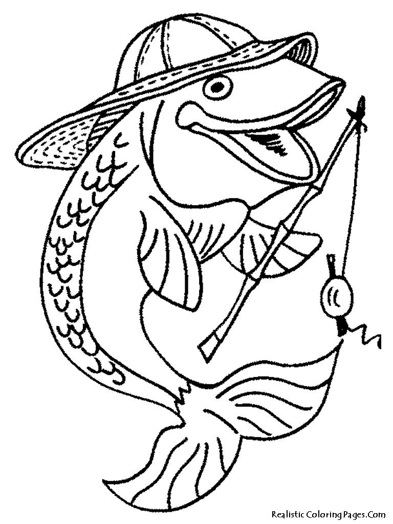 768x1024 Fisherman Fish Printable Kids Coloring Pages Coloring Pages