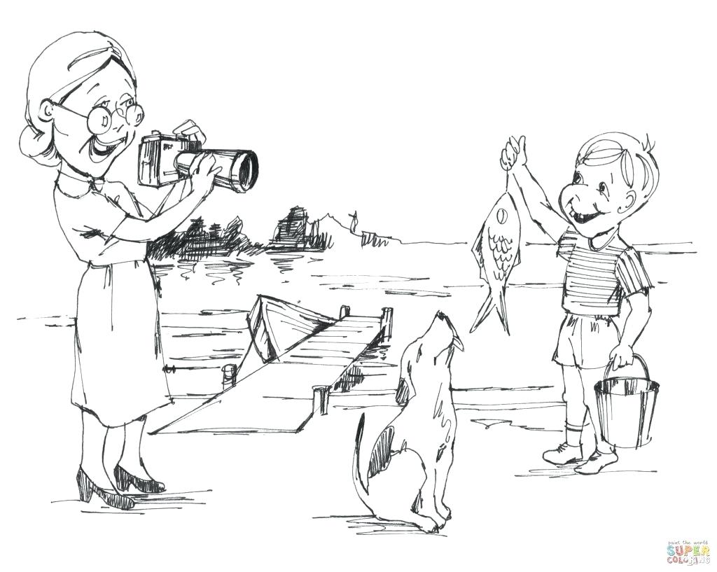 1024x817 Fishing Rod Coloring Pictures Fish Pages To Download Printable