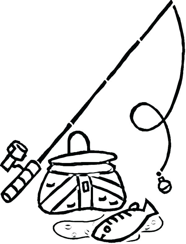 600x786 Fishing Pole Coloring Page