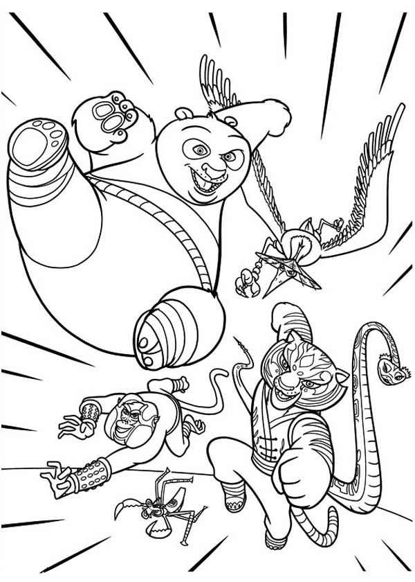 600x840 Furious Five Coloring Pages