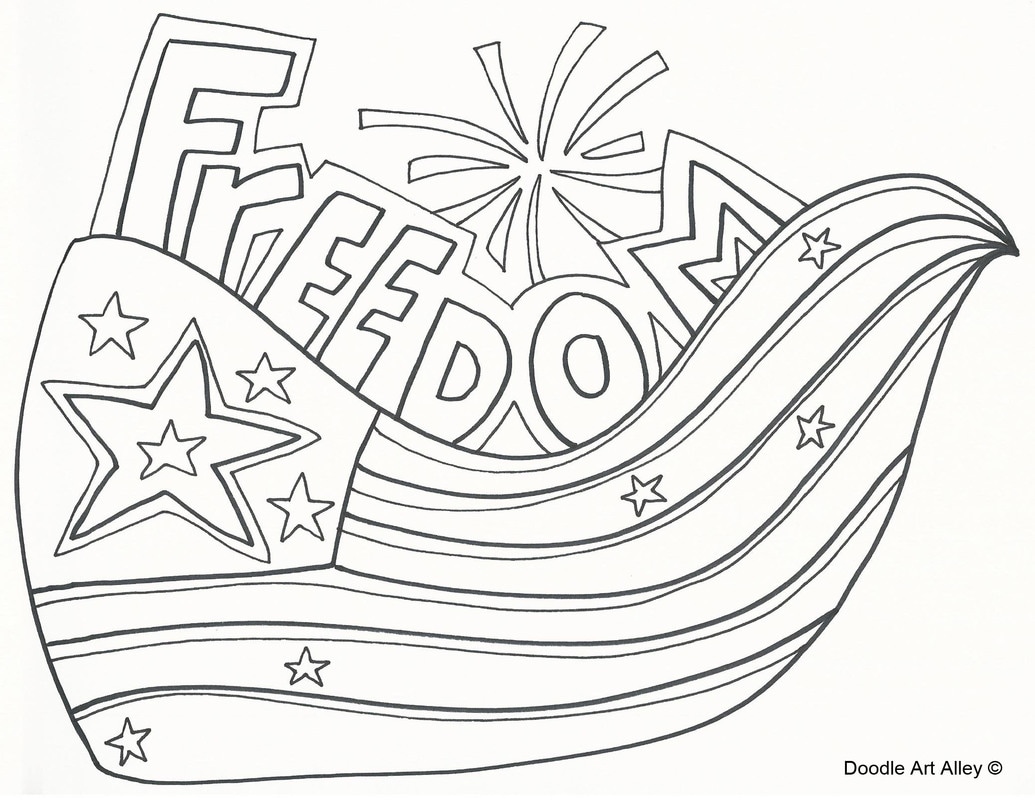 1035x800 Independence Day Coloring Pages