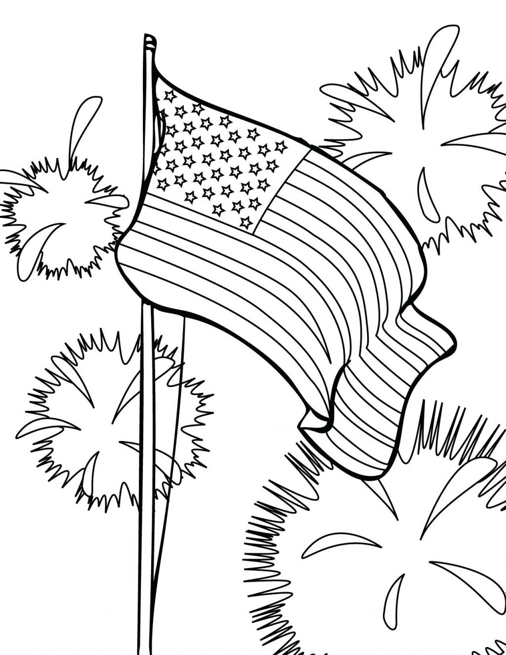 1024x1325 Coloring Pages Flag Coloring Pages Fireworks Free Printable Day
