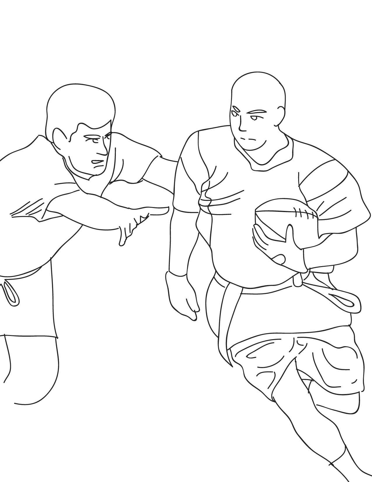 1275x1650 Flag Football Coloring Page