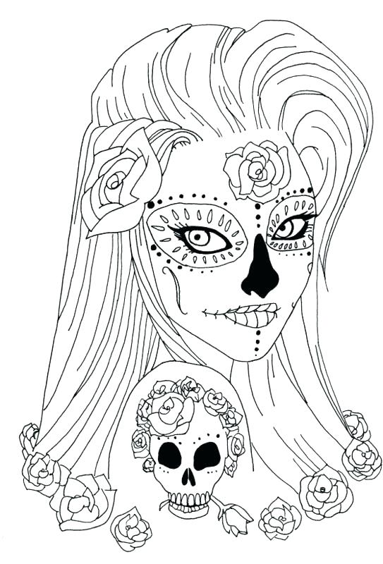 543x800 Skull Coloring Page Flaming Skull Coloring Pages Cool Skull Design