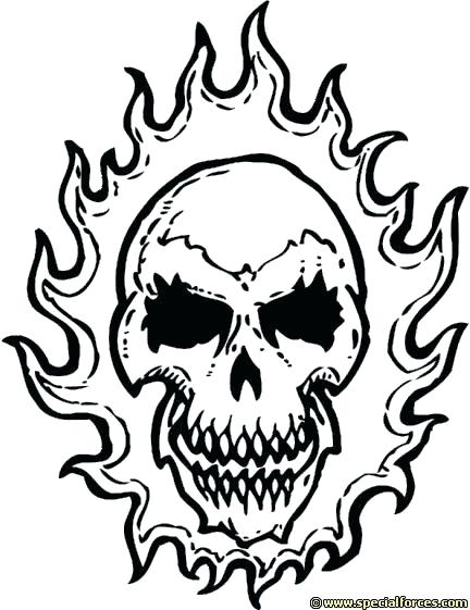 432x561 Coloring Flaming Skull Coloring Pages Of Skulls With Flames