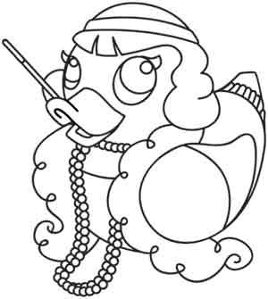 Flapper Coloring Page at GetDrawings | Free download