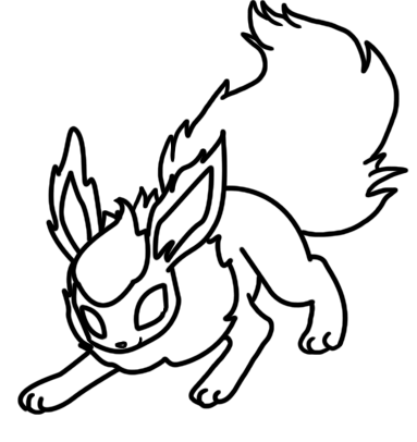 383x406 Flareon Coloring Page