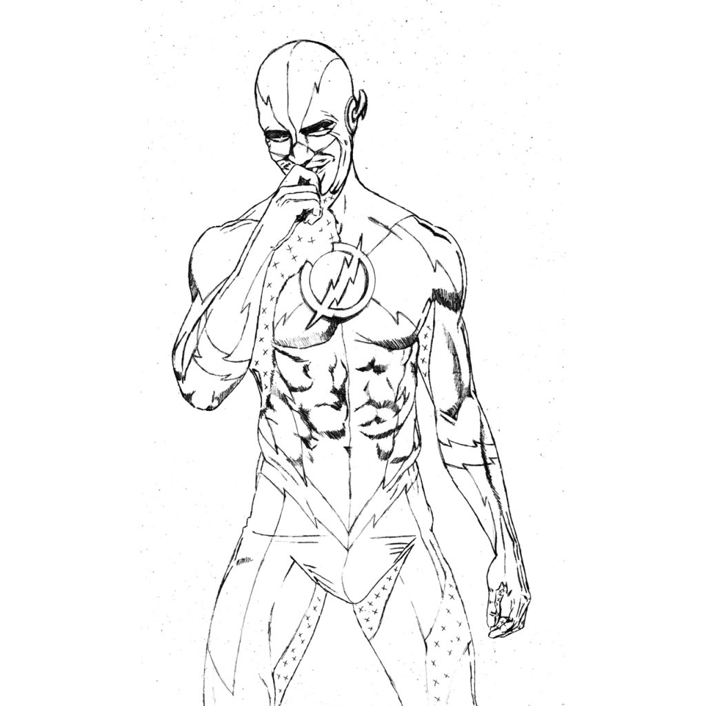 1024x1024 The Flash Coloring Pages Best