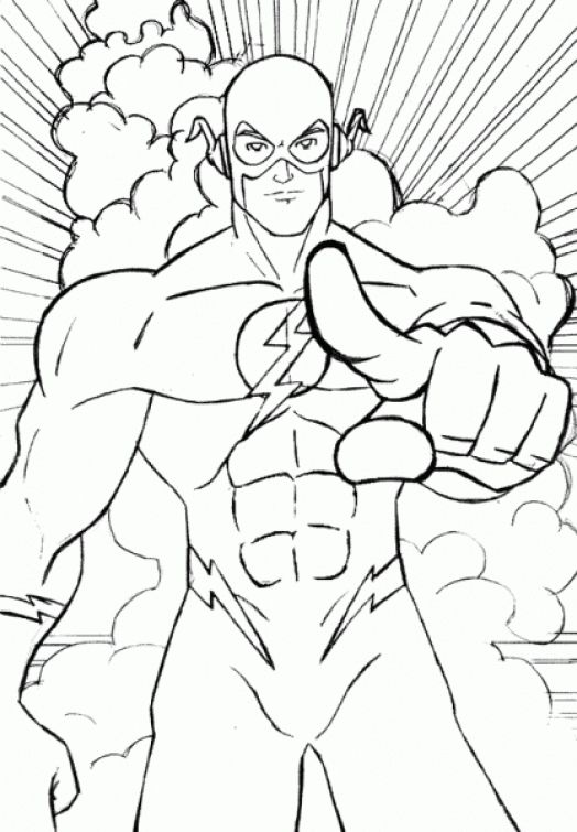524x755 Free The Flash Coloring Printable Pages For Kids Superheroes