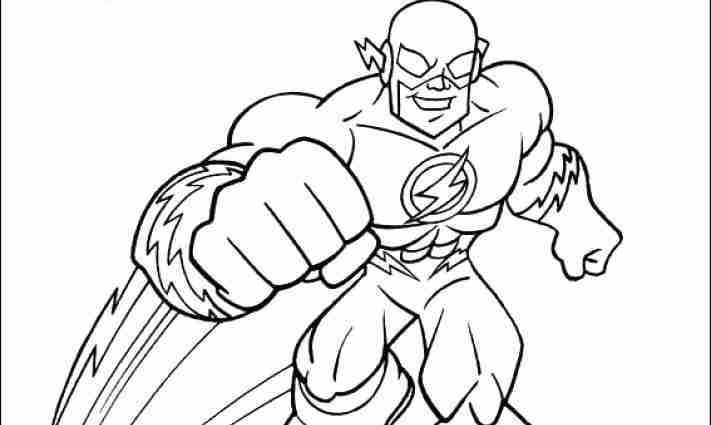 711x425 The Flash Coloring Pages Free Printable Coloringstar Endear
