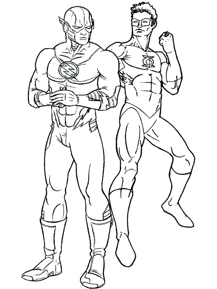 750x1000 Flash Superhero Coloring Pages
