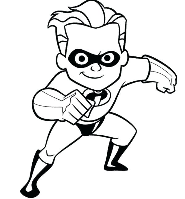 600x646 Flash Superhero Printable Coloring Pages