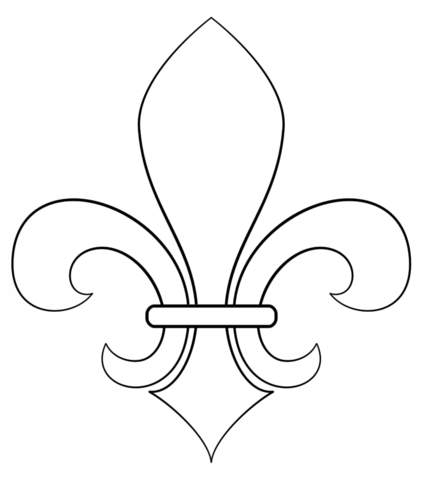422x480 Fleur De Lis Coloring Page From France Category Select