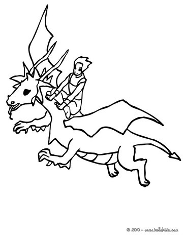 364x470 Dragon Flight Coloring Pages