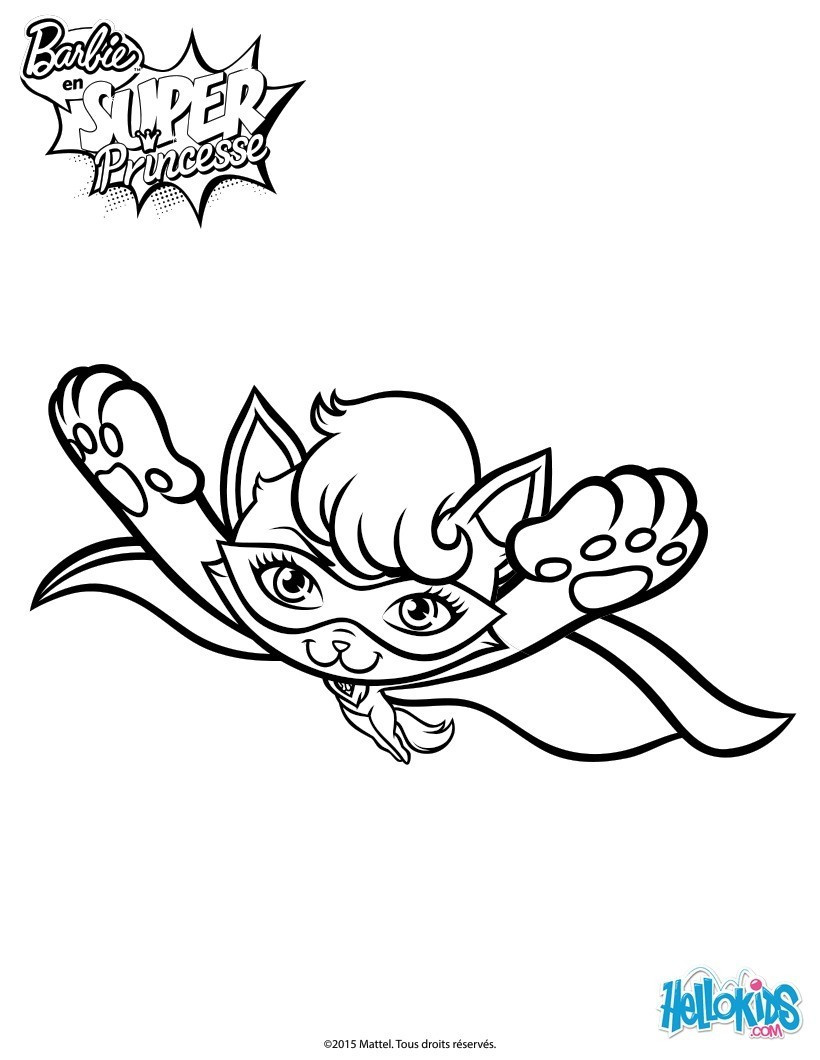 820x1060 Barbie Cat Coloring Pages New Super In Flight