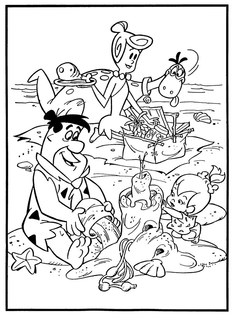 769x1036 Flintstones Coloring Page Gyerek Adult