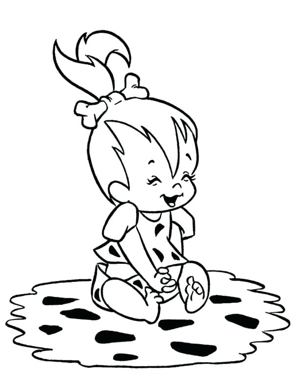 600x790 Flintstone Coloring Pages