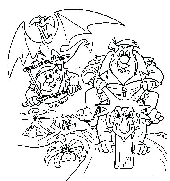 584x623 Flintstone Coloring Pages