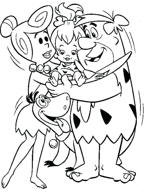 600x781 Flintstone Coloring Pages Coloring Pages Color Page Cartoon
