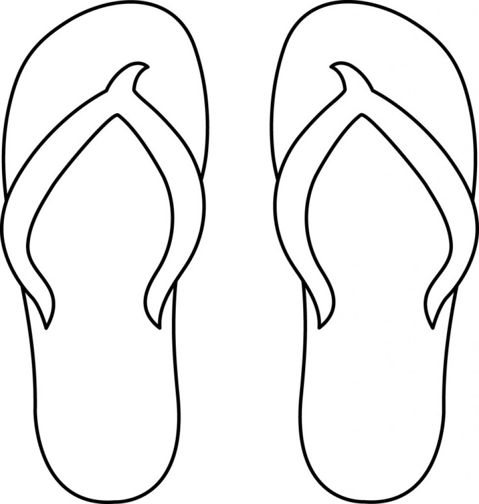 Flip Flop Coloring Pages at GetDrawings | Free download