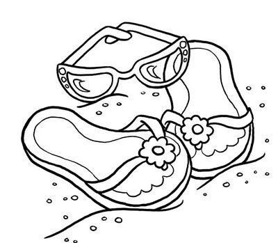 Flip Flop Coloring Pages at GetDrawings | Free download