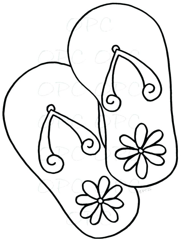 Flip Flop Coloring Pages at GetDrawings | Free download