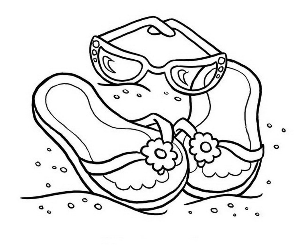 1048x865 Flip Flop Coloring Pages