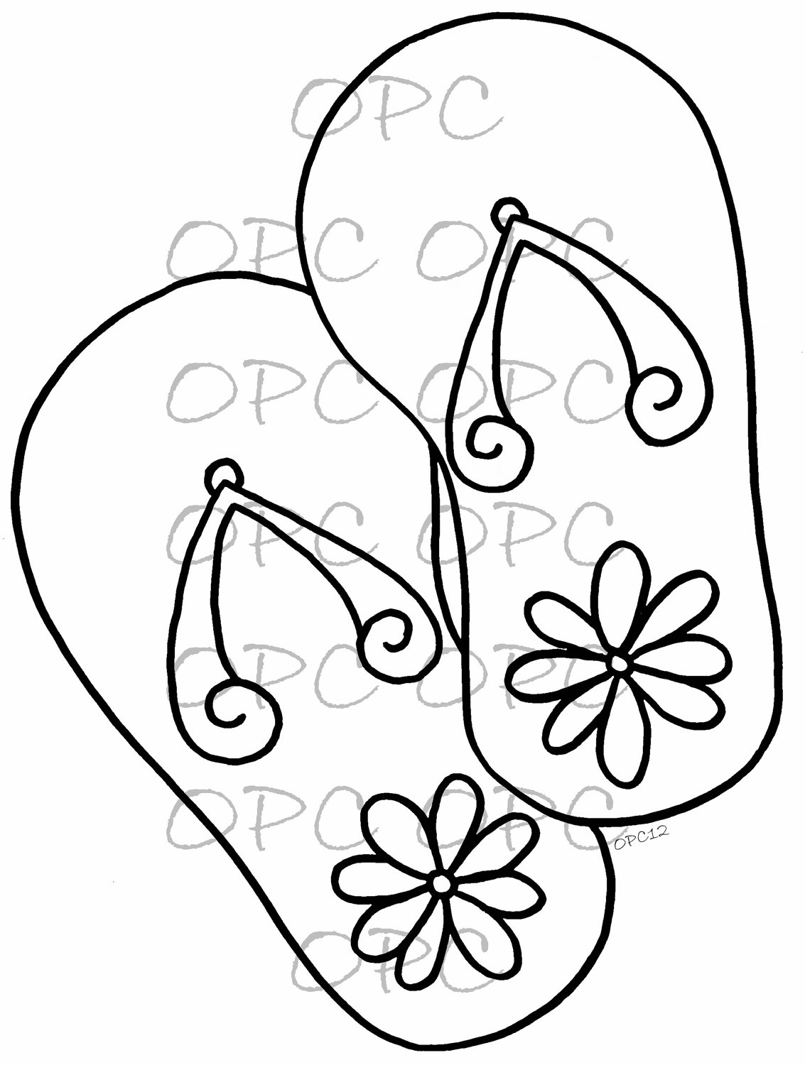 1133x1500 Flip Flop Coloring Pages Flops