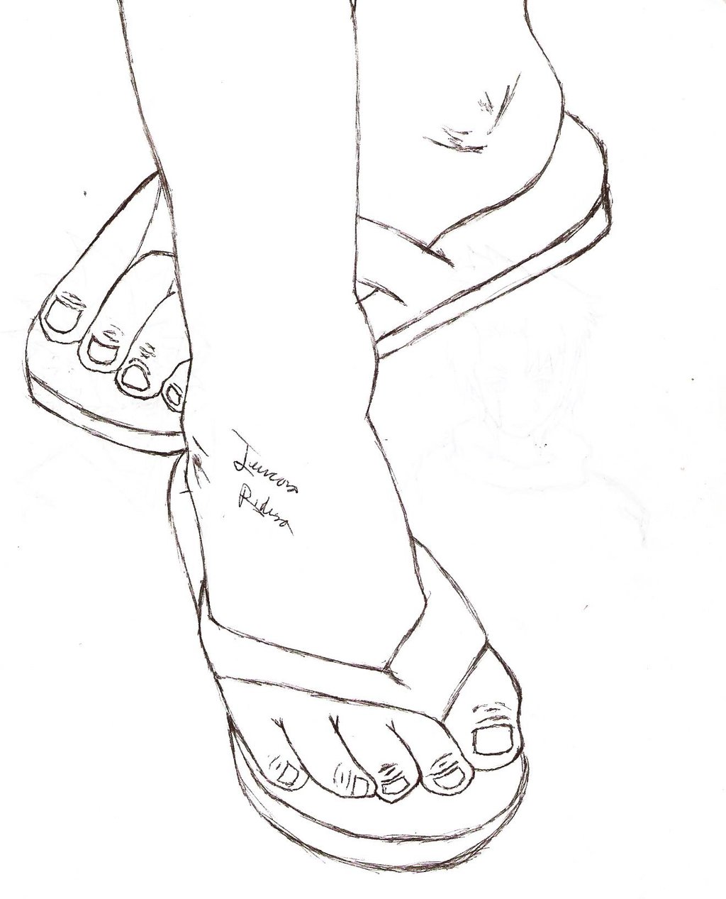 1024x1267 Flip Flop Coloring Page