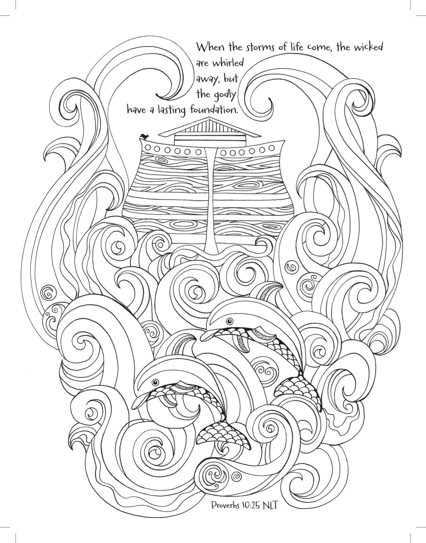 1356x1731 Noah's Ark Coloring The Great Flood