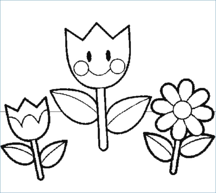 700x625 Printable Spring Flower Coloring Pages