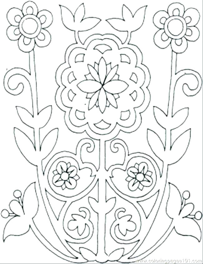 650x845 Flower Design Coloring Pages Pattern Color Pages Swirl Pattern