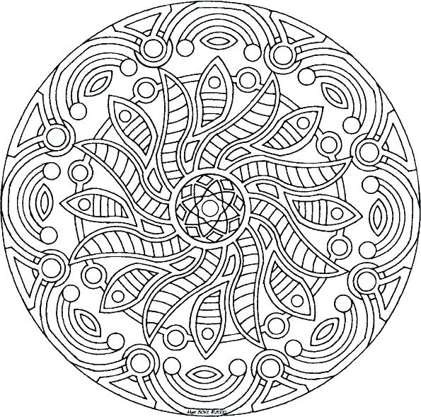 595x589 Flower Mandala Coloring Pages Floral Mandala Coloring Page Blank