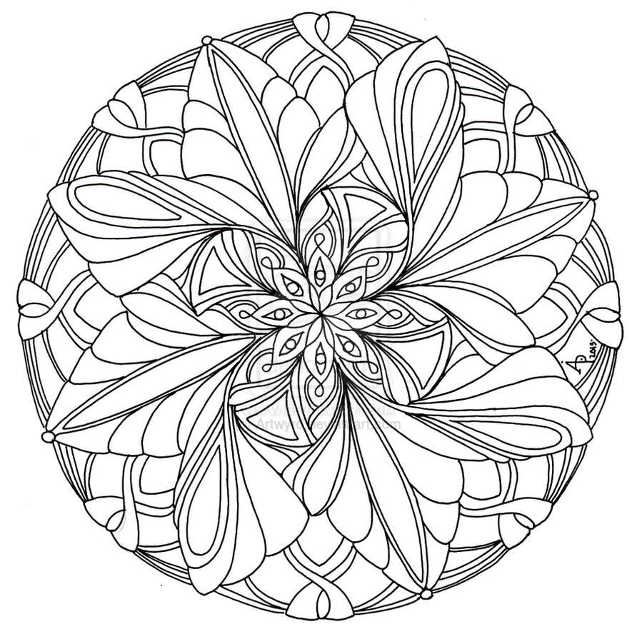 892x895 Mandala Coloring Pages