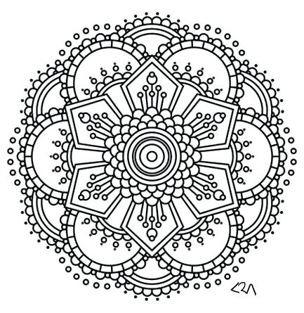 433x445 Mandala Coloring Sheet A Floral Mandala Coloring Pages Elephant