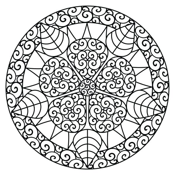 600x600 Mandela Coloring Pages Floral Mandala Coloring Pages Mandala