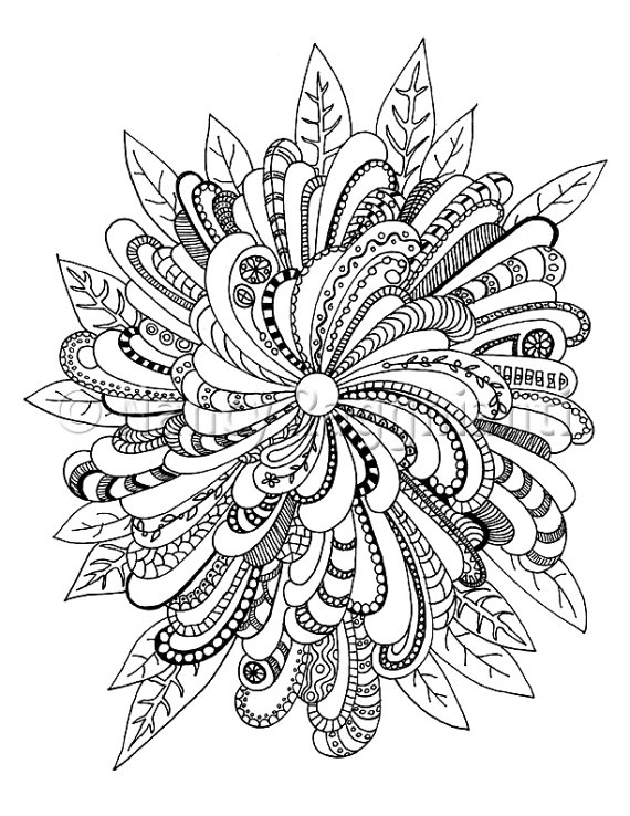 570x738 Printable Coloring Page, Digital Download