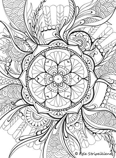400x545 Floral Mandala Coloring Page Mandalas Mandalas