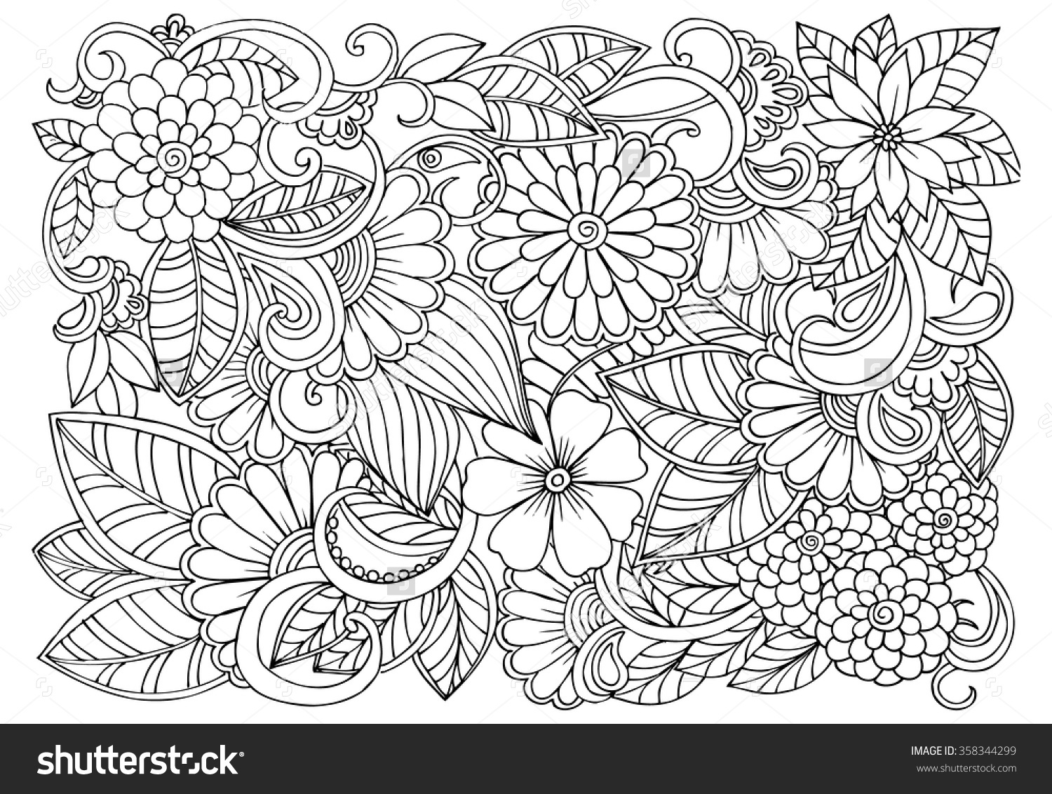 1500x1132 Coloring Pages Of Flower Designs With Within Pattern