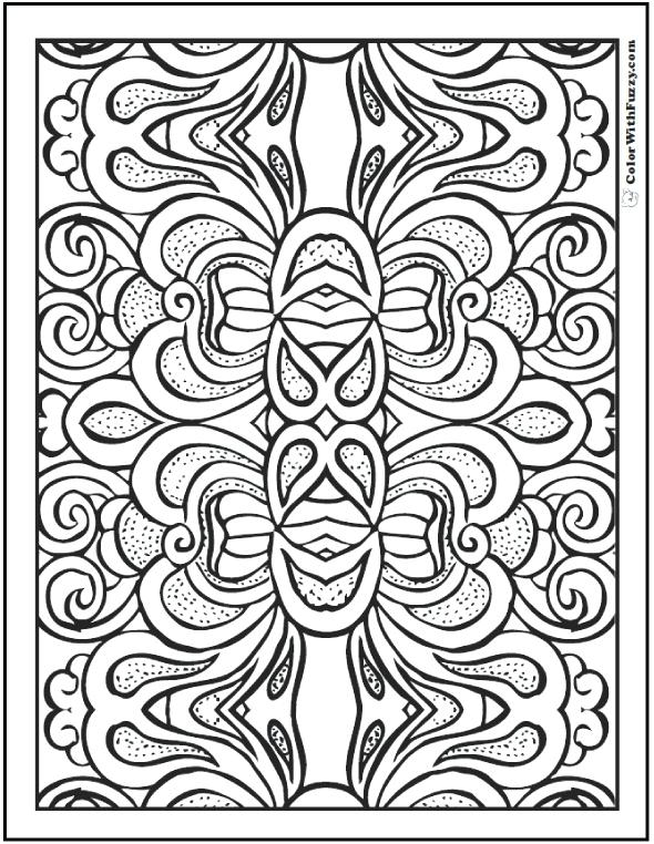 590x762 Cool Pattern Coloring Pages Floral Design Coloring Pages Free
