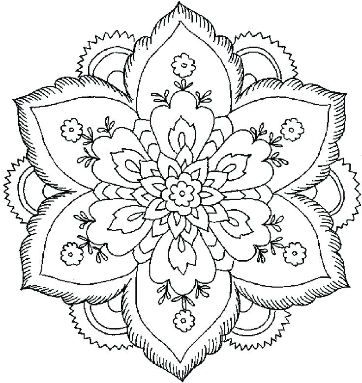 736x780 Flower Pattern Coloring Pages Amazing Flower Pattern Coloring