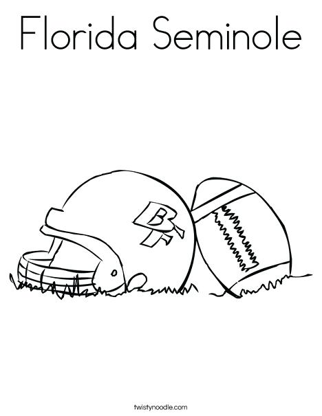 468x605 Florida State Coloring Pages Helmet And Football Coloring Page