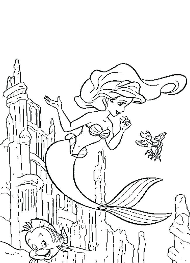 Flounder Little Mermaid Drawing at GetDrawings | Free download