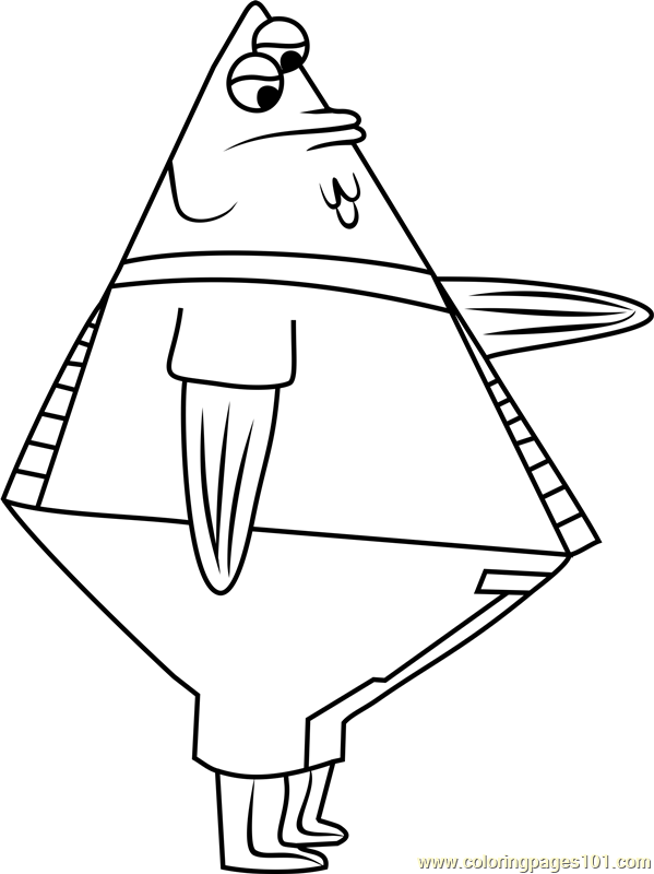 599x800 Flatts The Flounder Coloring Page