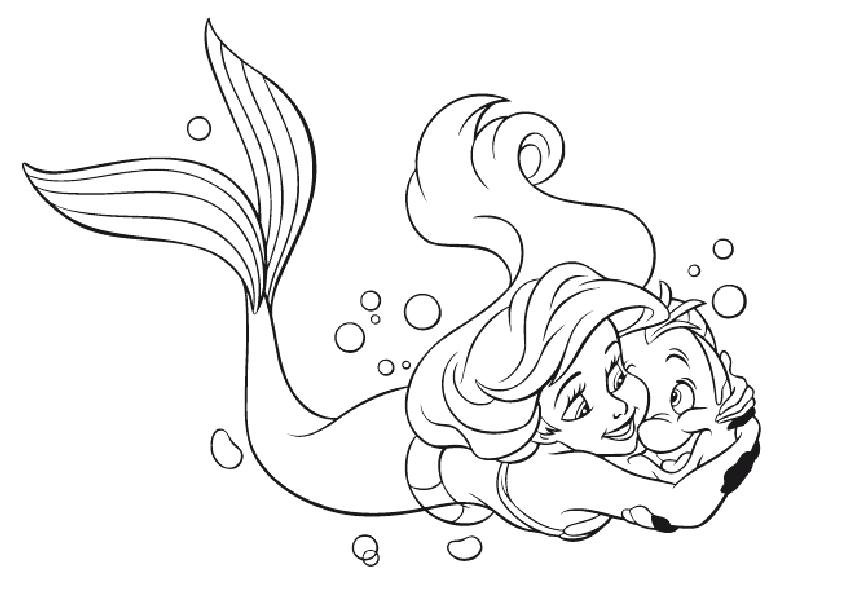 842x595 Cartoon Archives A Page Of A Coloring Pages Kids Little Mermaid